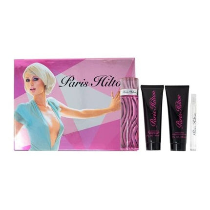 Paris Hilton by Paris Hilton, Set Cadou Parfum Feminin, Culoare Roz Zebra, 100ml + 2 x 7.5ml