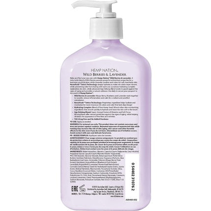 Loțiune de corp, Hemp Nation, Wild Berries și Lavandă, 535 ml