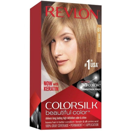 Vopsea de păr fără amoniac, Revlon, Colorsilk 61, Blond închis