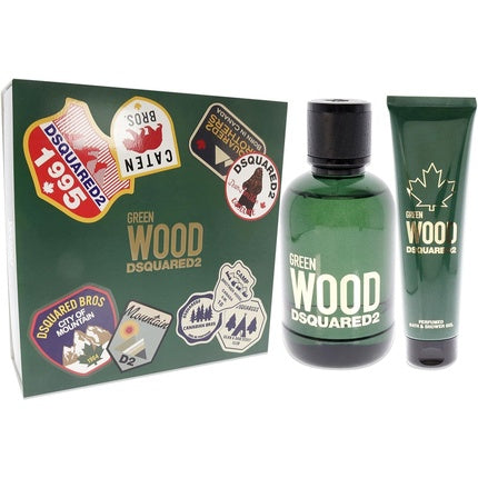 Set cadou parfum Dsquared2 Wood Pour Homme, verde, 100 ml