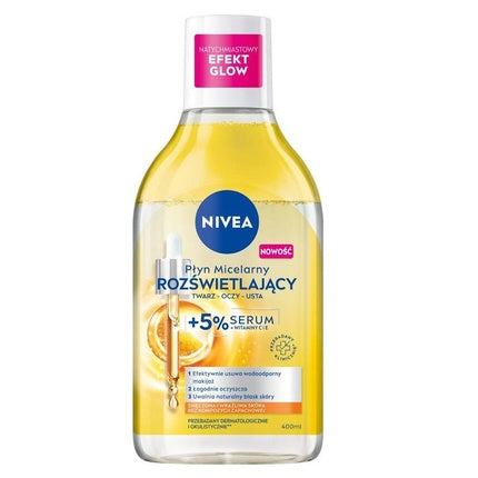 Nivea Apă Micelară Iluminantă pentru Pielea Sensibilă și Obosită, 400 ml