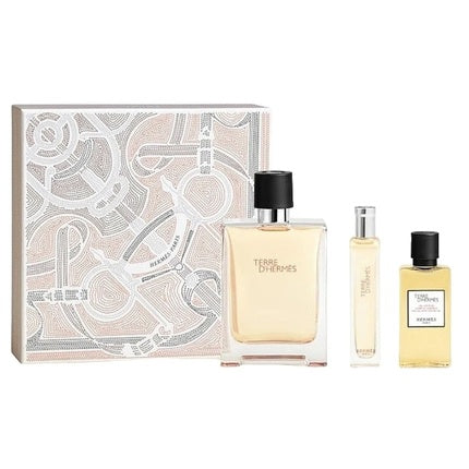 Set Cadou Parfum Hermès Terre D'Hermes 100ml EDT Spray, 15ml EDT Spray, 40ml Gel Duș