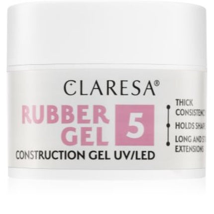 Gel de construcție Claresa Rubber Gel UV/LED 12 g, alb