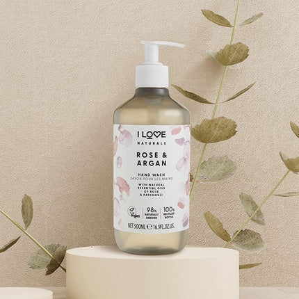 Spălare pe mâini I Love Naturals Rose & Argan cu uleiuri naturale 500ml