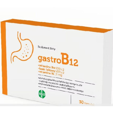 Supliment dietetic, Galena, Gastro B12, Vitamina B12, B6, Acid folic, 30 capsule