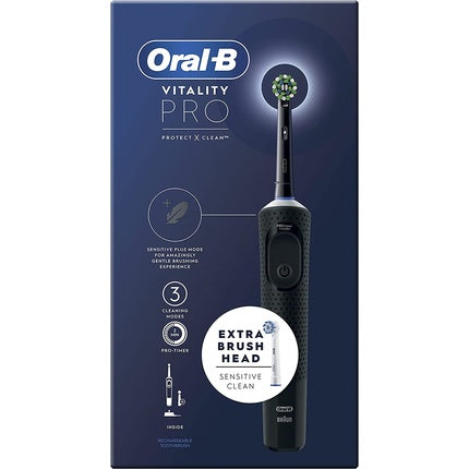 Periuță de dinți electrică Oral-B Vitality Pro, 3 moduri de curățare, negru