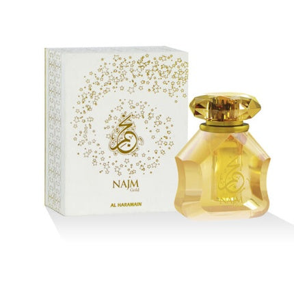 Ulei Parfum Al Haramain Najm Gold Unisex 18ml, sticlă aurie, capac diamantat