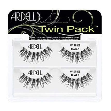 Gene false Ardell Wispies Negru, Twin Pack