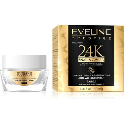 Cremă de noapte anti-rid Eveline Cosmetics 24k, 50ml