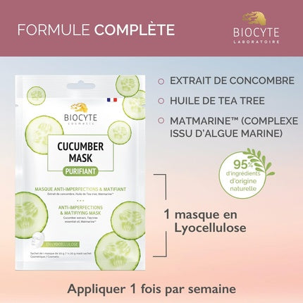 Biocyte Cucumber Mask Purifying Face Mask, 30 g