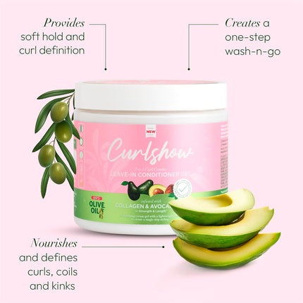 Condiționator fără clătire Ors Curlshow Infuzat cu Colagen și Avocado, 453 g