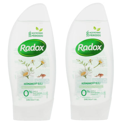 Radox Chamomile Shower Gel 250ml, alb-verde, cu extract de mușețel