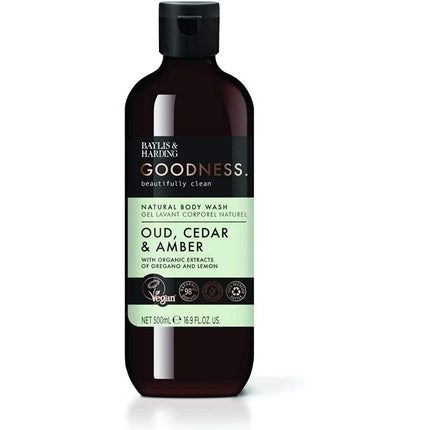 Gel de duș, Baylis & Harding, Goodness Oud Cedar & Amber, 500ml
