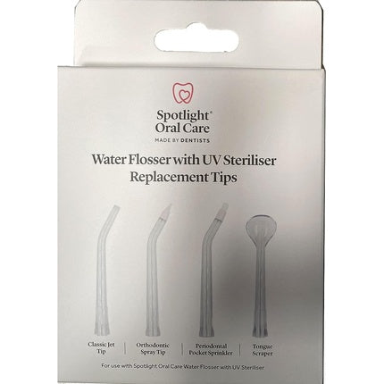 Set de vârfuri pentru irigator oral Spotlight Oral Care, 3 bucăți, culori albastru și alb
