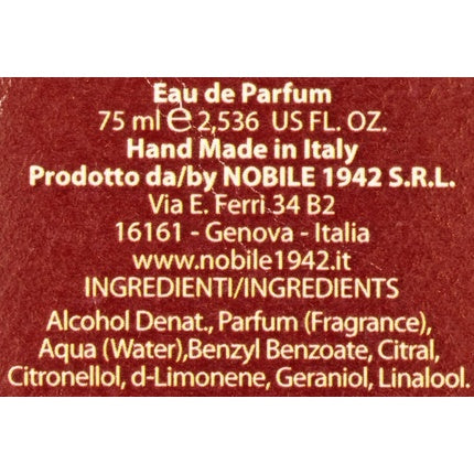 Eau de Toilette Nobile 1942 Rudis, roșu, 75ml