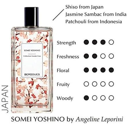 Eau De Cologne Collection Grands Crus Somei Yoshino 100ml, Floral, Transparent