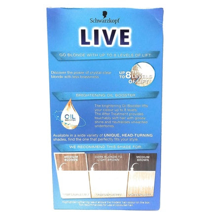 Schwarzkopf Live XXL Colour Intense Permanent Coloration 00a Absolute Platinum