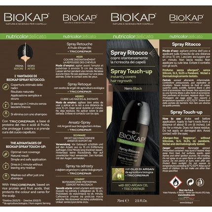 Spray colorant par, Bios Line BioKap, 75ml, negru