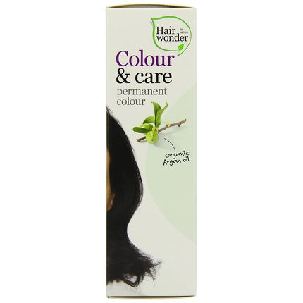 Vopsea de păr Hairwonder Colour & Care 1 Black, cutie 40ml+60ml, ambalaj alb și mov