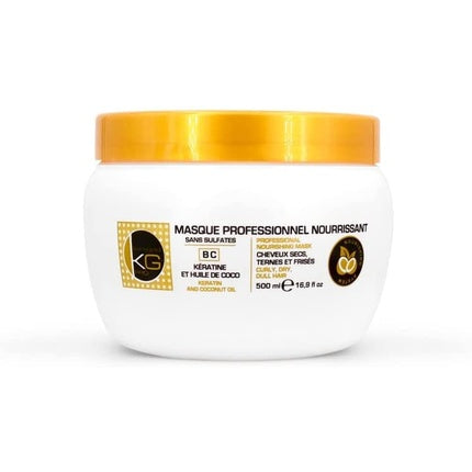 Masca de păr hrănitoare, Keragold Pro, cu keratină și ulei de cocos, 500ml