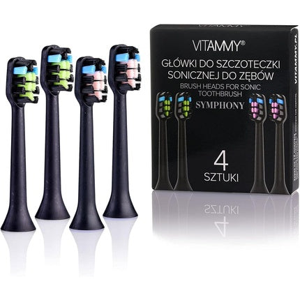 Perii de dinți Vitammy Symphony, negre, set 4 buc