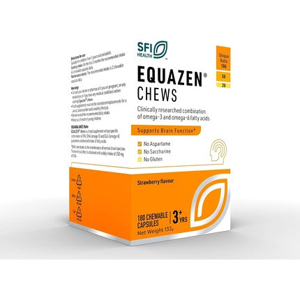 Supliment Omega 3 și 6, Equazen, arome de căpșuni, 180 capsule