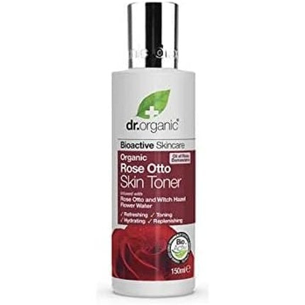 Toner facial Dr Organic, Rose Otto, 150ml, alb