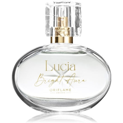 Eau De Toilette Oriflame Lucia Bright Aura 50 ml, sticlă transparentă, capac cristal