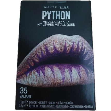 Set Machiaj Buze Maybelline Python 35 Valiant, Ruj și Fard de Pleoape Metalic