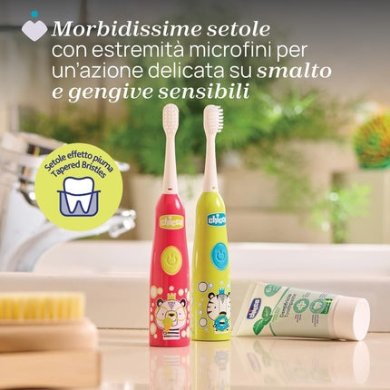 Periuță electrică Chicco, model Tigru, verde