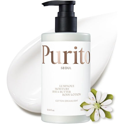 Loțiune corporală Purito Cotton Dreamlight, 358 g, Alb, Ambalaj cu pompă