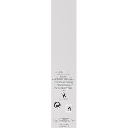 Perfumă bărbătească United Colors of Benetton Cold Silver Men 100ml