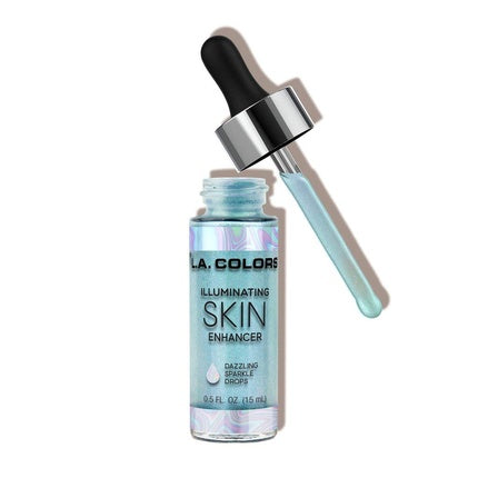 Highlighter lichid L.A. Colors Illuminating Skin Enhancer Dazzling Sparkle Drops 15ml Culoare multicolor