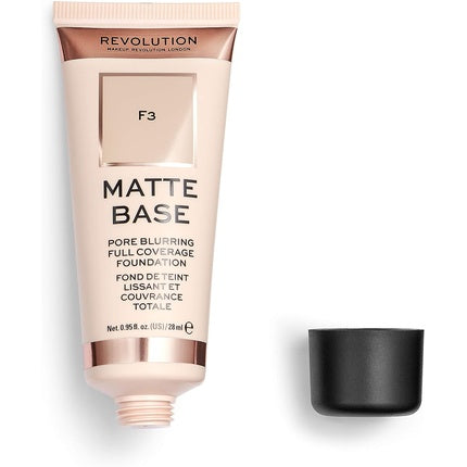 Fond de ten Revolution Beauty Matte Base F3, 28ml, bej