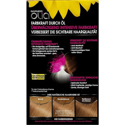 Vopsea de păr Garnier Olia, 60% ulei floral, fără amoniac, blond miere