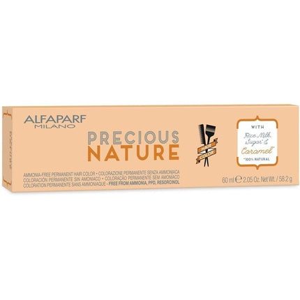 Vopsea de păr, Alfaparf Milano, Precious Nature 5.53, 60ml, Culoare Blond Deschis cu Reflexe Aurii