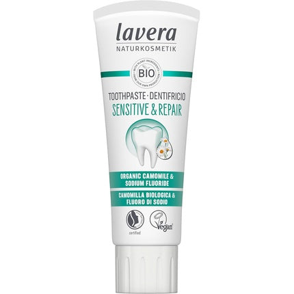 Pastă de dinți Lavera Sensitive & Repair pentru dinți sensibili, protecție 24h