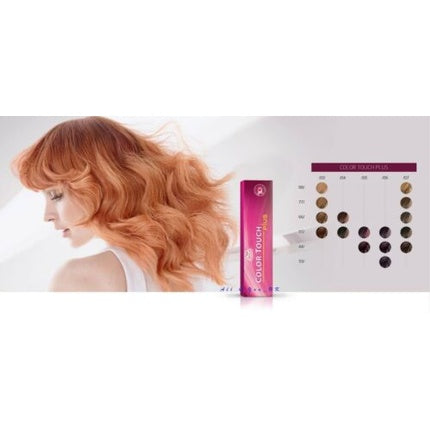 Vopsea de păr, Wella, Color Touch Plus, blond închis roșu intens