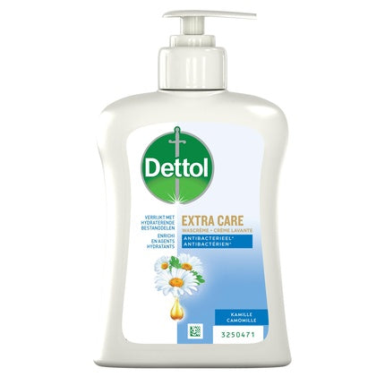 Săpun lichid antibacterian Dettol Extra Care cu mușețel, 423g