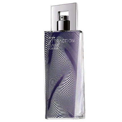 Atracție Game For Him Eau de Toilette, Avon, 75 ml, Sticlă cu model geometric și capac argintiu