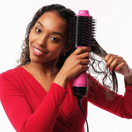 Perie de uscat și modelat, Revlon Salon One-Step Hot Air Brush, culoare roz