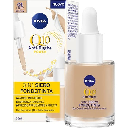Fond de ten serum, Nivea Q10, 3in1, nuanta Light B