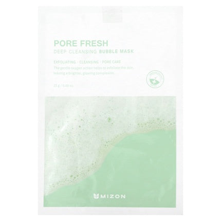 Mizon Pore Fresh Deep Cleansing Bubble Beauty Mask, Masca de față cu bule pentru curățare profundă și îngrijirea porilor, 25 g