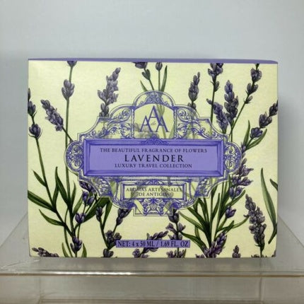 Set cadou parfumat, Aromas Artesanales De Antigua, Lavender Luxury Travel Collection, design lila