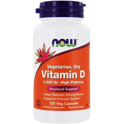 Supliment Vitamine D2, Now Foods, 1000 IU, 120 capsule vegetariene