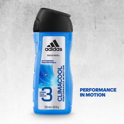 Gel de duș Adidas Climacool 3in1 pentru bărbați, 250 ml