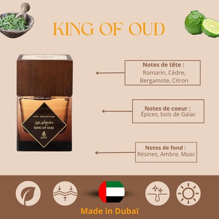 Eau de Parfum Ayat Perfumes King of Oud, unisex, 100 ml