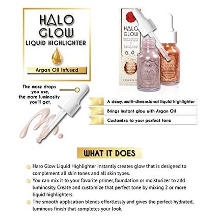 Lichid de iluminare, J.Cat Beauty Halo Glow White Goddess, 15ml, alb