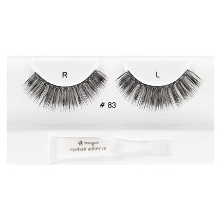 Gene false Invogue Glamourise 83, Negre, Reutilizabile