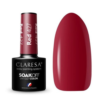 Lac unghii gel Claresa Red 427 UV/LED 5ml
